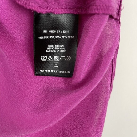 Anthropologie Maeve Silk Blouse Womens Size XS Pink Button Front Cutout Top - Picture 4 of 7